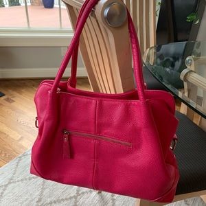BARELY WORN Faux Leather Hot Pink Bag!